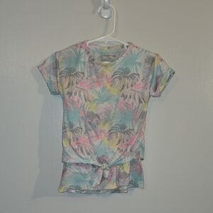 Colorful Palm Print Kids Matching Set LOT M